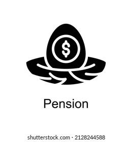 Pension Vector Solid icons for your digital or print projects.