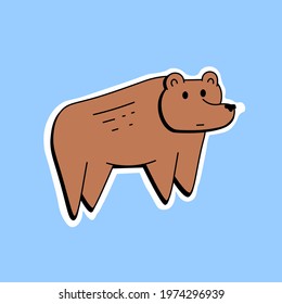 pensive bear on triangular legs