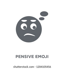 Pensive emoji icon. Pensive emoji design concept from Emoji collection. Simple element vector illustration on white background.