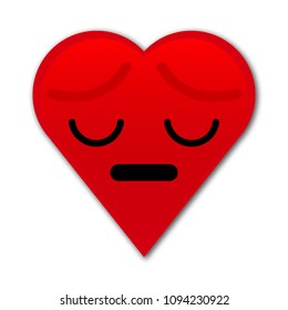Pensive Heart Emoji