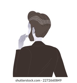 Pensive Man Character Thinking and Considering Something Vector Illustration