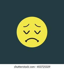 pensive smiley. sad emoticon