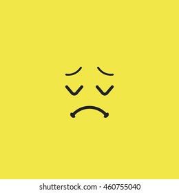 pensive smiley. sad emoticon
