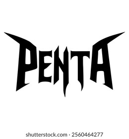 penta black metal music t shirt fashion lifestyle trendy vector illustration template design