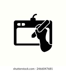 icono pentab, ilustración de icono de estilo negro aislado