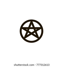 pentacle icon. sign design