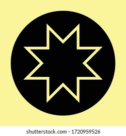 Pentacle pentagram star inside circle symbol for witchcraft line art vector icon for games. Can be used for web, mobile, infographic, and print. EPS 10 Vector illustration.