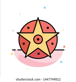 Pentacle, Satanic, Project, Star Abstract Flat Color Icon Template