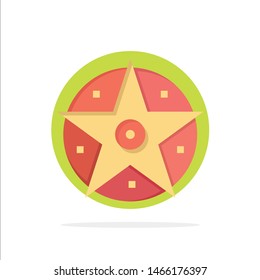 Pentacle, Satanic, Project, Star Abstract Circle Background Flat color Icon. Vector Icon Template background