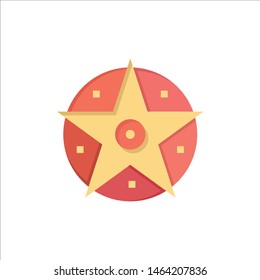 Pentacle, Satanic, Project, Star  Flat Color Icon. Vector icon banner Template. Vector Icon Template background