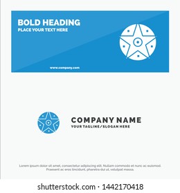 Pentacle, Satanic, Project, Star SOlid Icon Website Banner and Business Logo Template