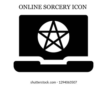 Pentacle search icon. Editable Pentacle search icon for web or mobile.