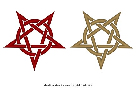 Pentacle Sign Vector Illustration. Pentagram Icon Isolated On A White Background. Esoteric Symbol