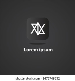 Pentagaram Logo White Vector Art