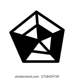Pentagon Chart Icon Vector Symbol Design Illustration