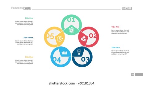 Pentagon Chart Slide Template Stock Vector (Royalty Free) 760181854 ...