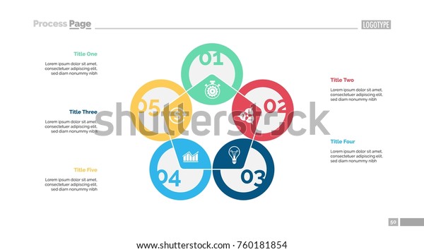 Pentagon Chart Slide Template Stock Vector (Royalty Free) 760181854 ...