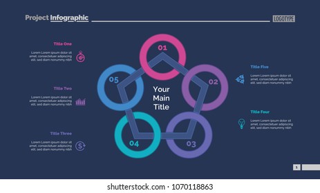 Pentagon diagram. Process chart, cycle graph, layout. Creative concept for infographics, presentation, project, report. Can be used for topics like business, workflow, management.
