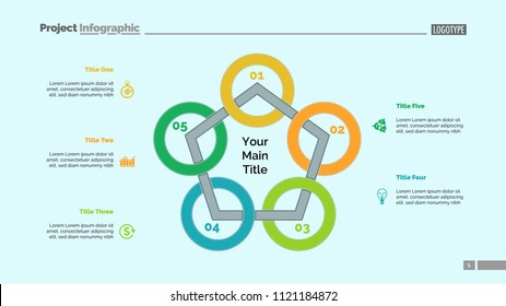 Pentagon diagram. Process chart, cycle graph, layout. Creative concept for infographics, presentation, project, report. Can be used for topics like business, workflow, management.