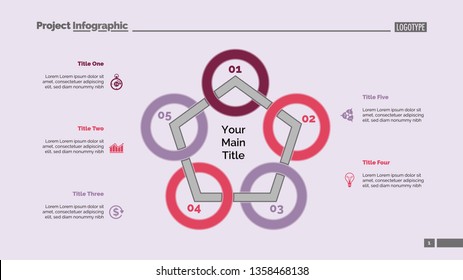 Pentagon diagram. Process chart, cycle graph, layout. Creative concept for infographics, presentation, project, report. Can be used for topics like business, workflow, management.