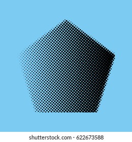 pentagon effect halftone vector