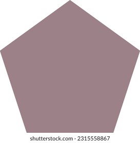 Pentagon geometric shape element symbol for preschool education for kids mathematics learning illustration