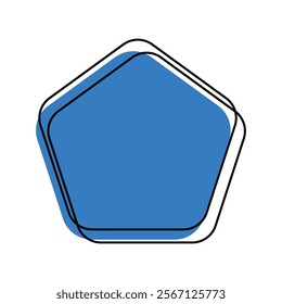 pentagon geometric shape icon illustration design