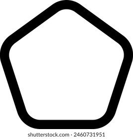 pentagon glyph icon illustration vector