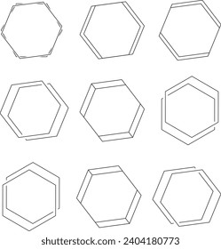 pentagon, hexagon, octagon icon. vector geometry pentagonal, hexagonal, octagonal polygon. five, six, eight sided polygon line