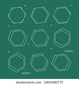 pentagon, hexagon, octagon icon. vector geometry pentagonal, hexagonal, octagonal polygon. five, six, eight sided polygon line