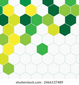 pentagon, hexagon, octagon icon. vector geometry, hexagonal, octagonal polygon green yellow shape.