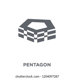 Pentagon icon. Pentagon design concept from Geometry collection. Simple element vector illustration on white background.