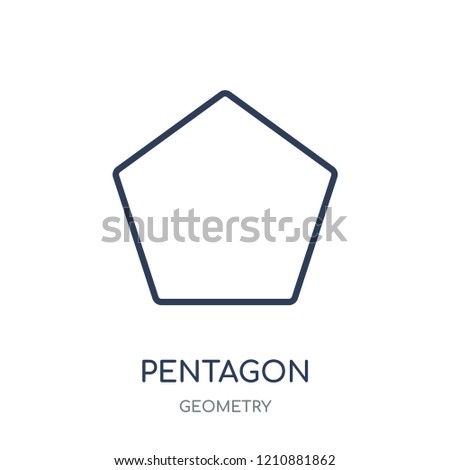 Pentagon icon. Pentagon linear symbol design from Geometry collection. Simple outline element vector illustration on white background.