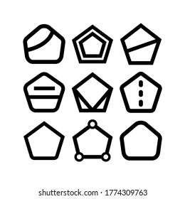 pentagon icon or logo isolated sign symbol vector illustration - Collection of high quality black style vector icons
