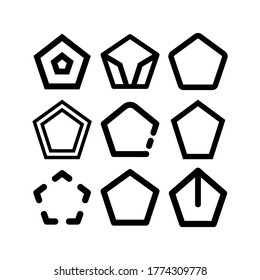 pentagon icon or logo isolated sign symbol vector illustration - Collection of high quality black style vector icons
