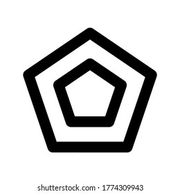 pentagon icon or logo isolated sign symbol vector illustration - high quality black style vector icons
