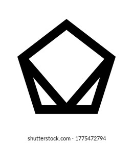 pentagon icon or logo isolated sign symbol vector illustration - high quality black style vector icons
