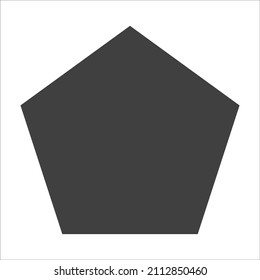 Pentagon-Symbol auf weißem Hintergrund. Geometrisches Zahlungsmittel.