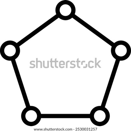 pentagon icon. Thin linear style design isolated on white background