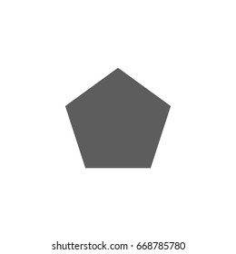 Pentagon icon in trendy flat style isolated on white background. Symbol for your web site design, logo, app, UI. Vector illustration, EPS