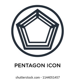 Pentagon icon vector isolated on white background for your web and mobile app design, Pentagon logo concept