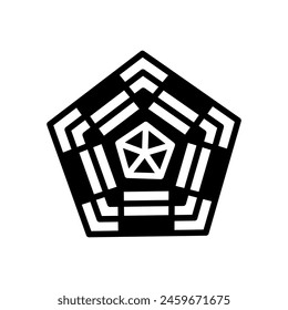 The Pentagon  icon in vector. Logotype
