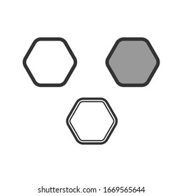 Pentagon icon vector symbol illustration EPS 10