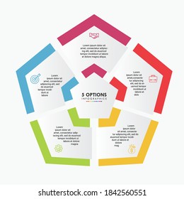 Pentagon Infographic Design. This infographics is very ideal for any business presentations