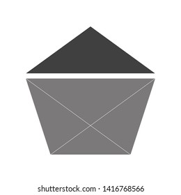 pentagon layout. geometric figure. pentagon chart. pentagon icon. vector illustration eps10