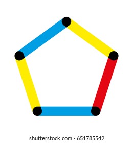 pentagon linked with geometry nodes