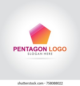 pentagon logo design Vector. shapes icon. Vector Illustration eps.10