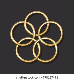 pentagon-made-interlaced-golden-rings-260nw-790157491.jpg