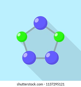 Pentagon molecule icon. Flat illustration of pentagon molecule vector icon for web design