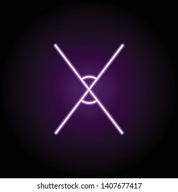 pentagon neon icon. Elements of geometric figures set. Simple icon for websites, web design, mobile app, info graphics on dark gradient background